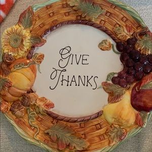 Thanksgiving Plate 12”
